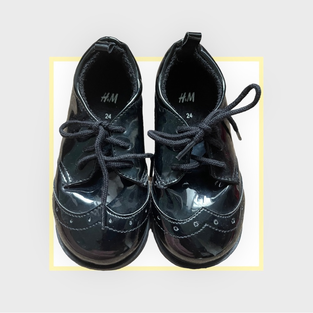 H&M Black Patent Shoes Dressy Size 8